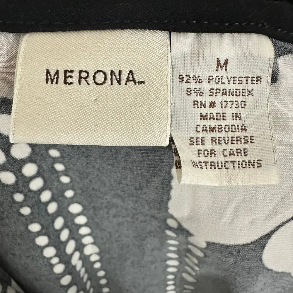 Merona Midi Wrap Dress Floral and Ruffle Detail Medium